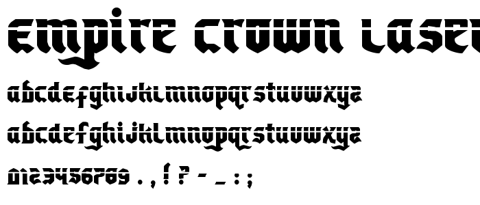 Empire Crown Laser Regular font